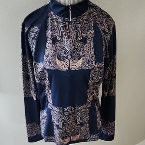 Espoir Mermaid Horses Quarter Zip Sun Shirt